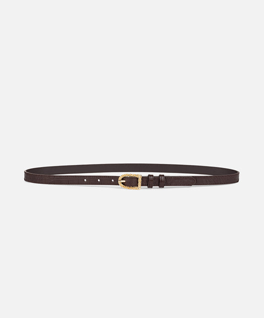 Textured Metal Buckle Belt