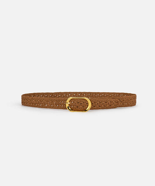 Woven Belt with Metal Buckle