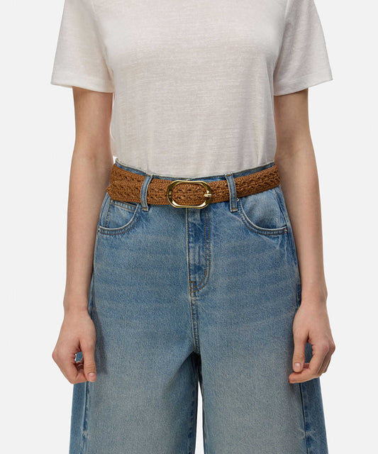 Woven Belt with Metal Buckle