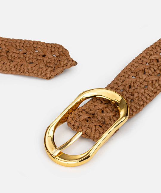 Woven Belt with Metal Buckle
