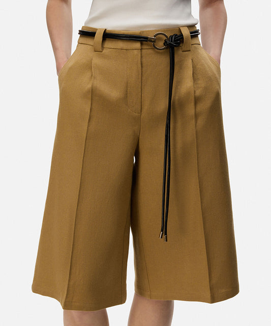 Cord Belt with Round Buckle