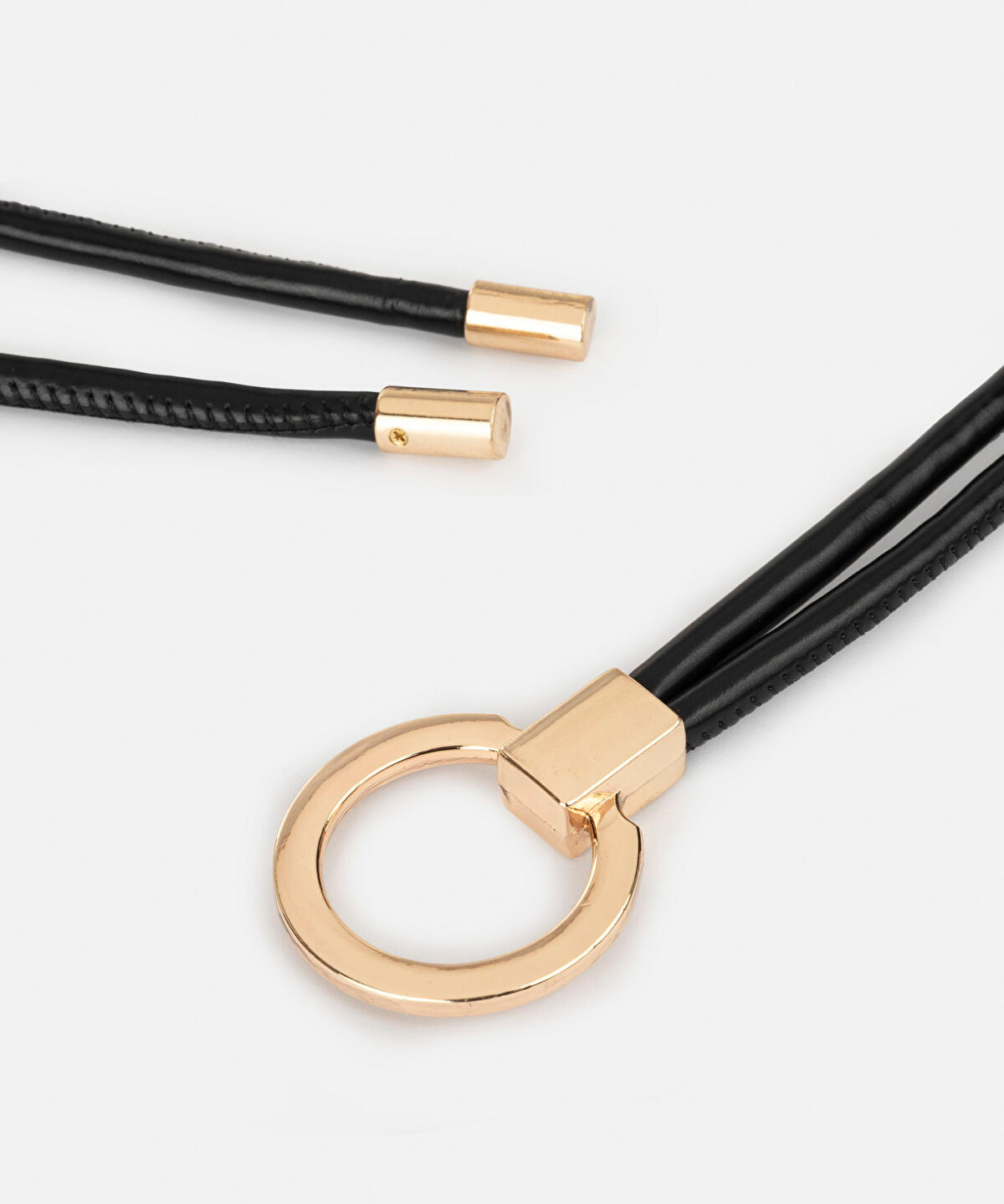 Zoomed Cord Belt with Round Buckle