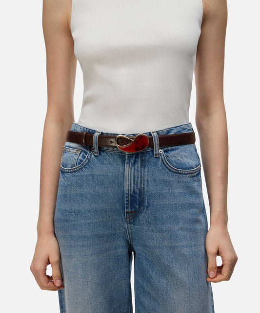 Acrylic Detail Buckle Belt