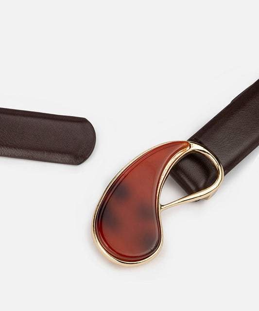 Acrylic Detail Buckle Belt
