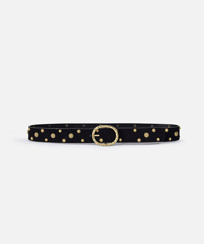 Embellished Suede Belt