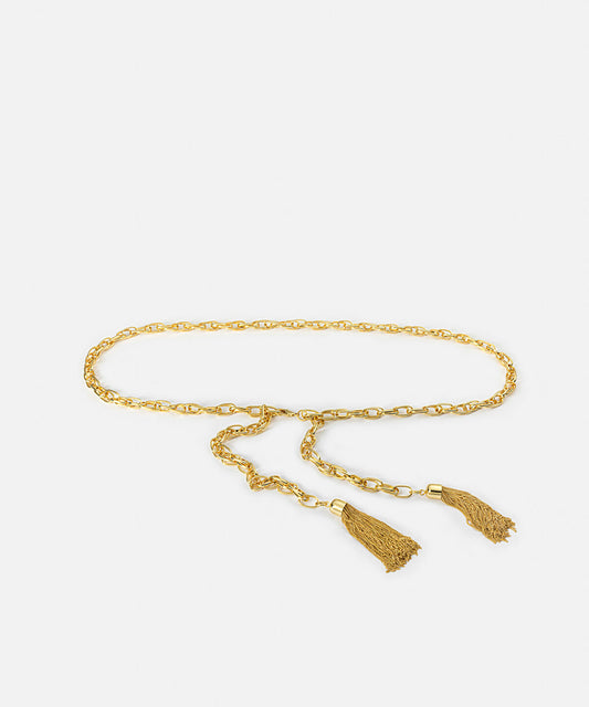 Tassel Detail Metal Belt