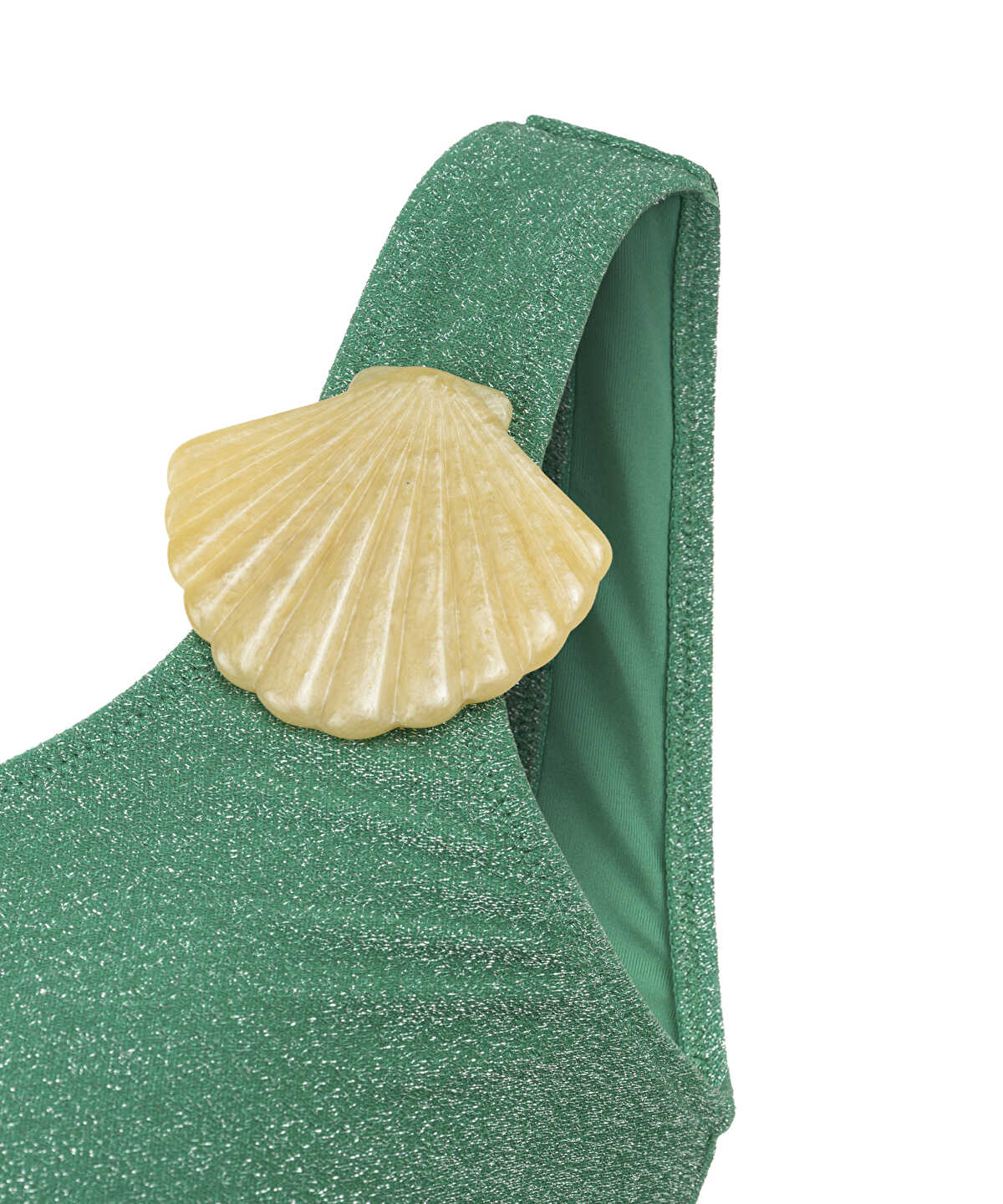 Color-Block Lurex Swimsuit
