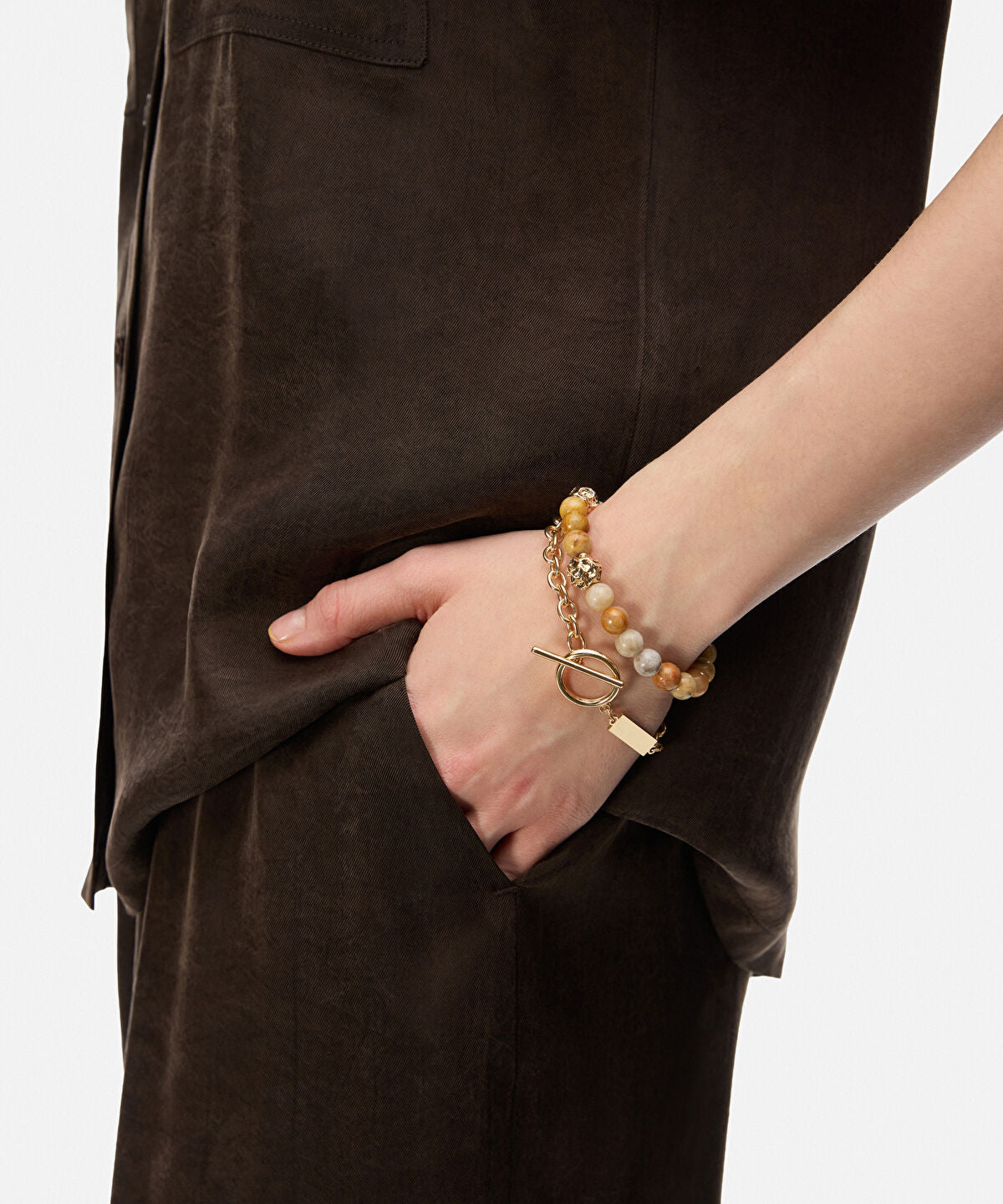 Mixed Stone Chain Bracelet Set