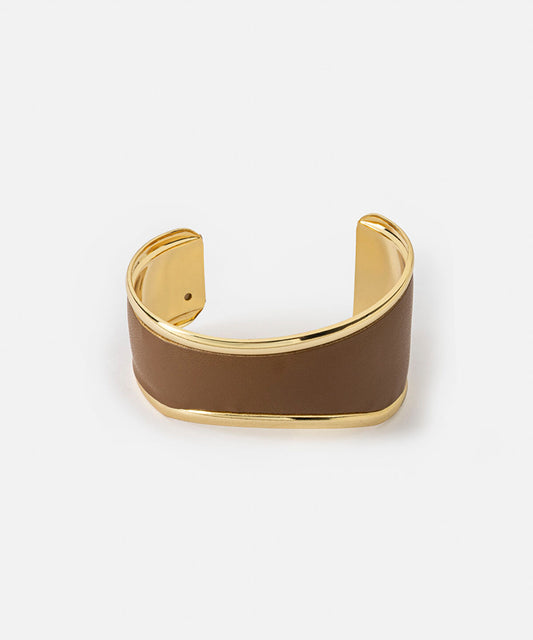 Leather Effect Plate Bracelet