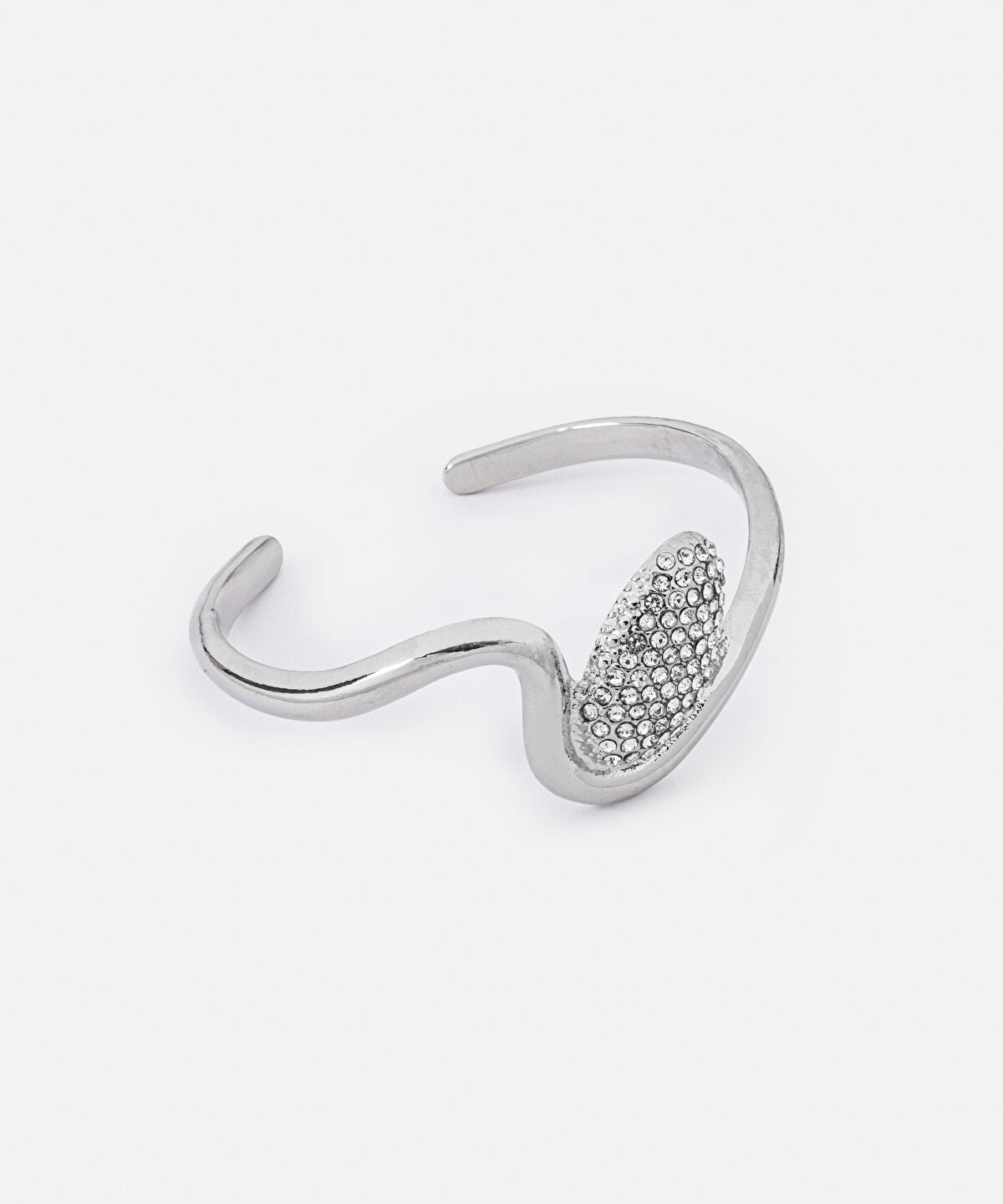 Zoomed Rhinestone Metal Bracelet