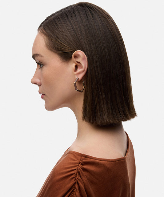 Enamel Hoop Earrings