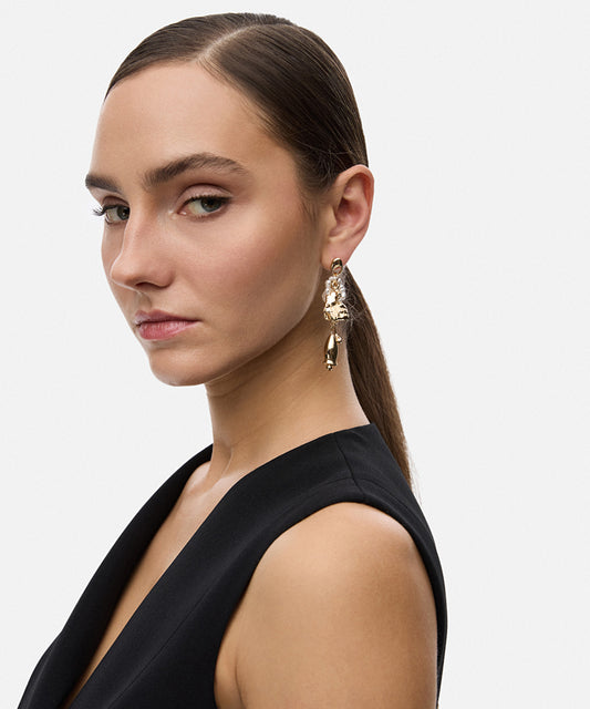 Faux Pearl Embellished Earrings Set