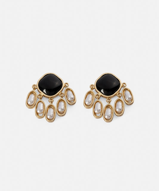 Faux Pearl Embellished Dangle Earrings