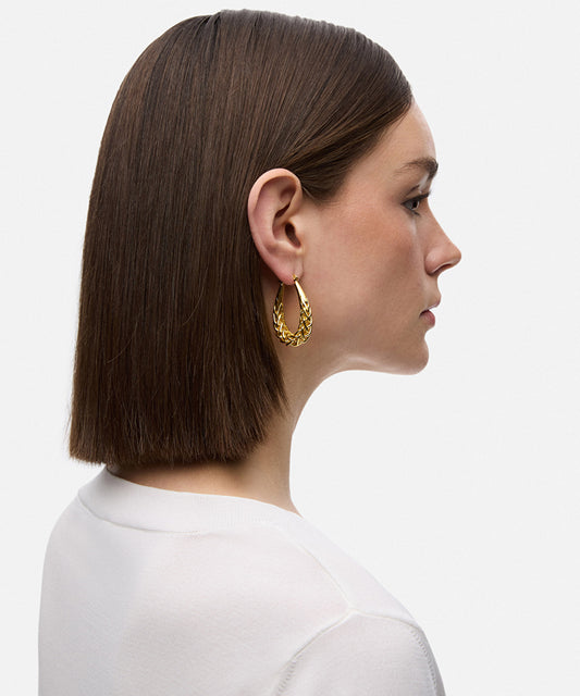 Textured Oval Earrings