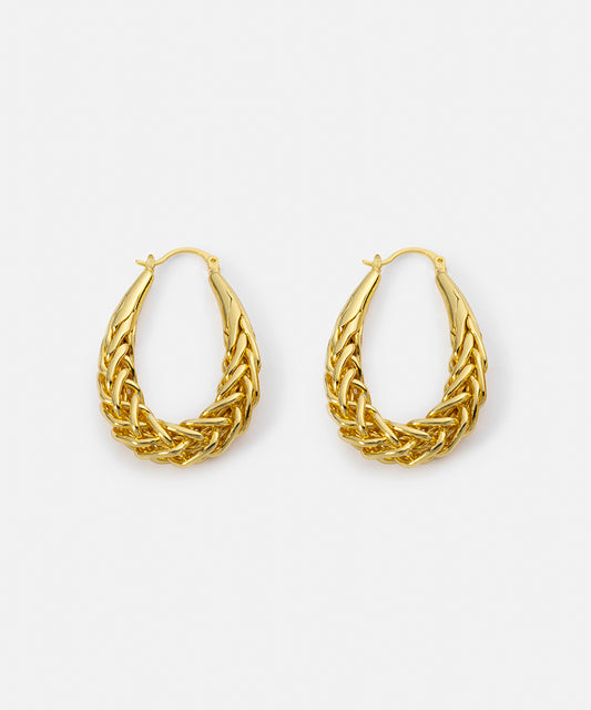 Textured Oval Earrings