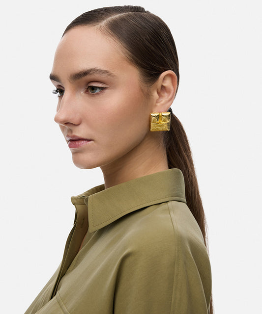 Textured Metal Earrings