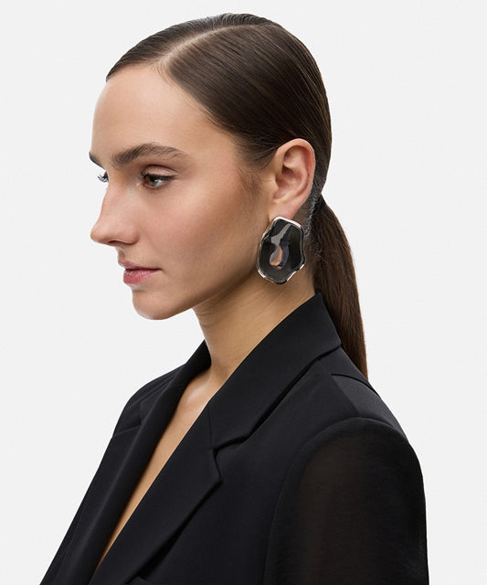 Maxi Metal Plate Earrings