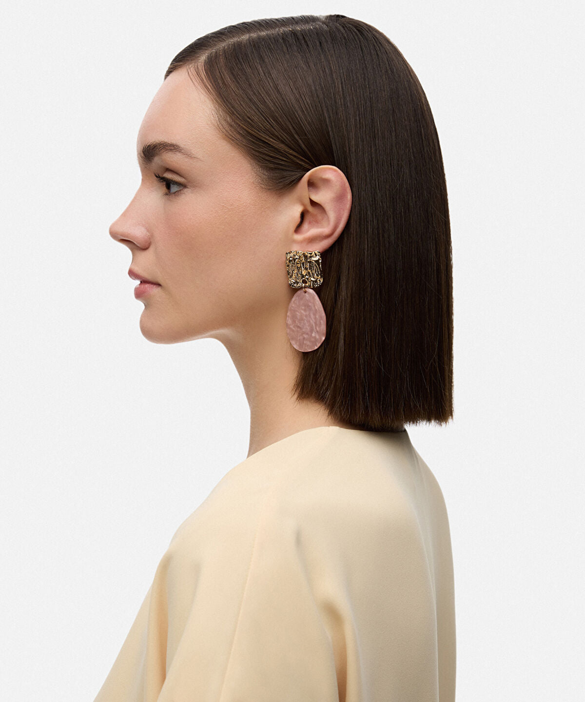 Zoomed Combined Textured Resin Earrings