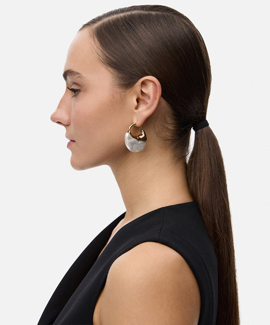 Textured Faux Pearl Earrings