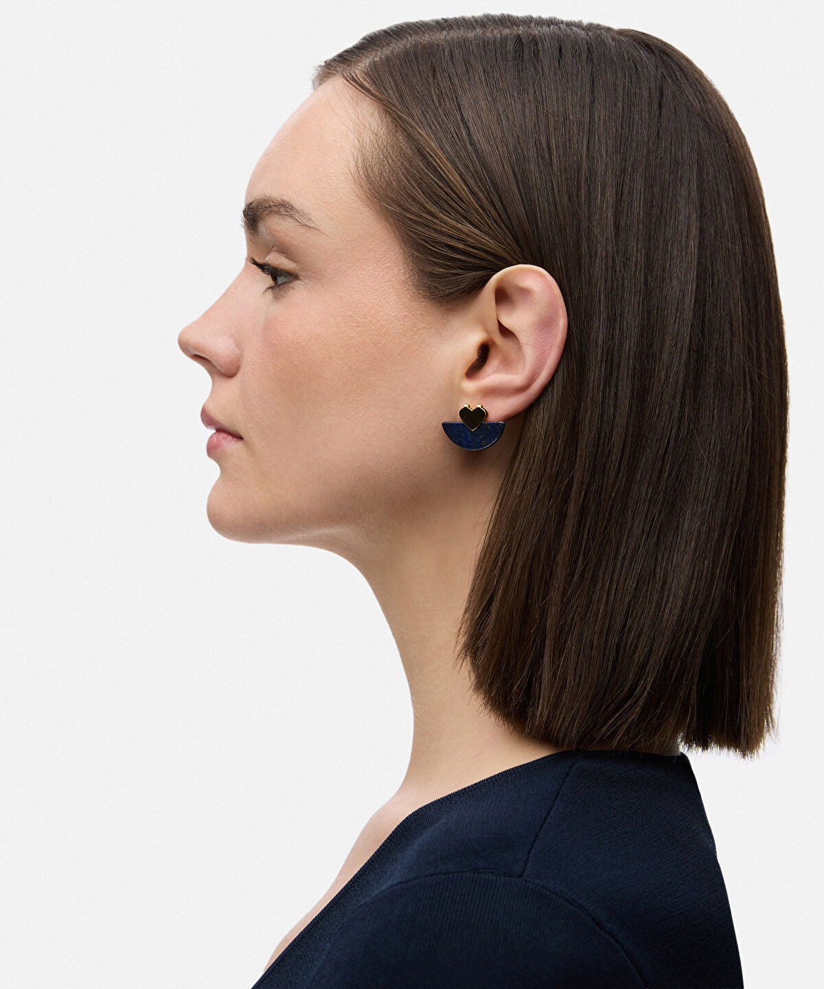 Zoomed Combined Heart Earrings