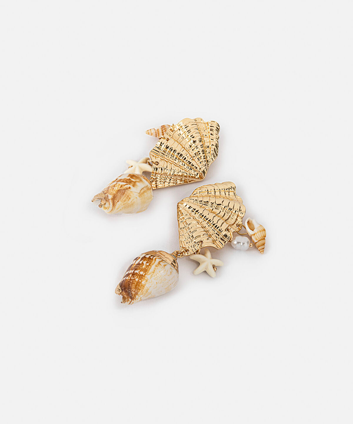 Zoomed Seashell Dangle Earrings