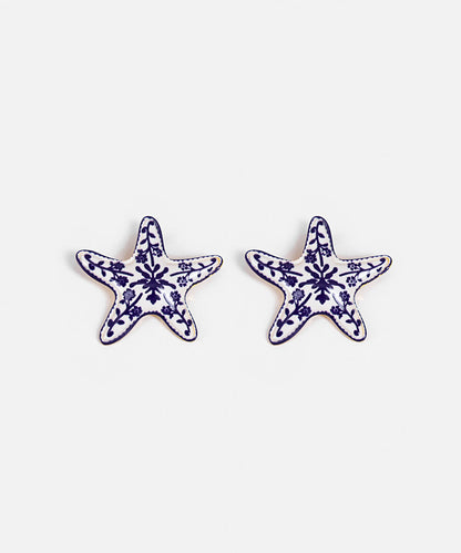 Patterned Starfish Earrings