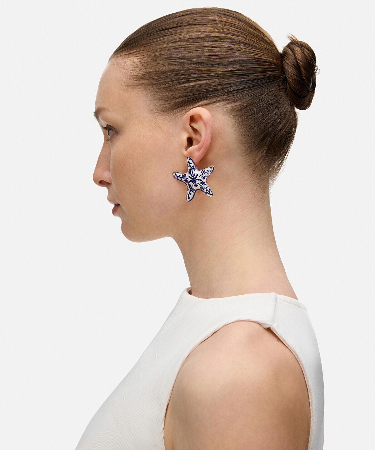 Zoomed Patterned Starfish Earrings