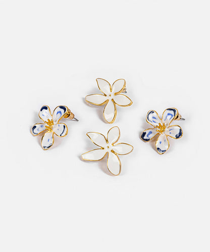 Pack of 2 Floral Earrings