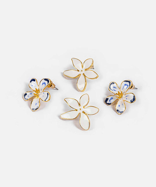 Pack of 2 Floral Earrings
