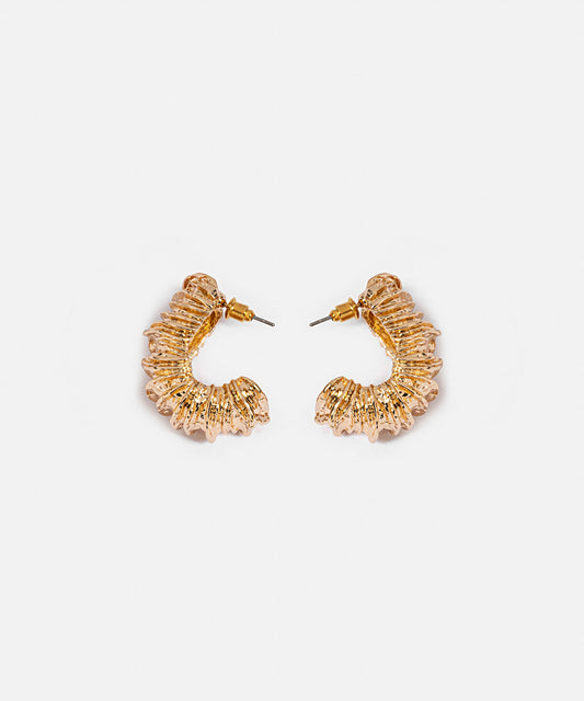 Voluminous Textured Hoop Earrings