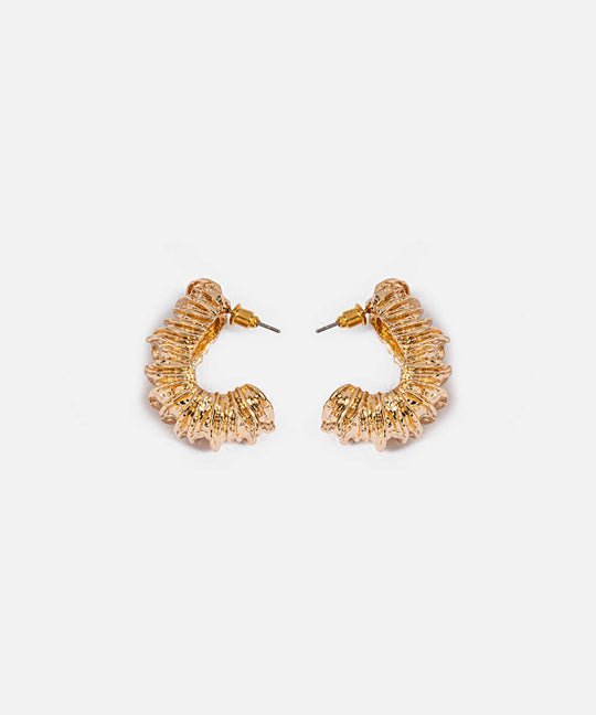Voluminous Textured Hoop Earrings