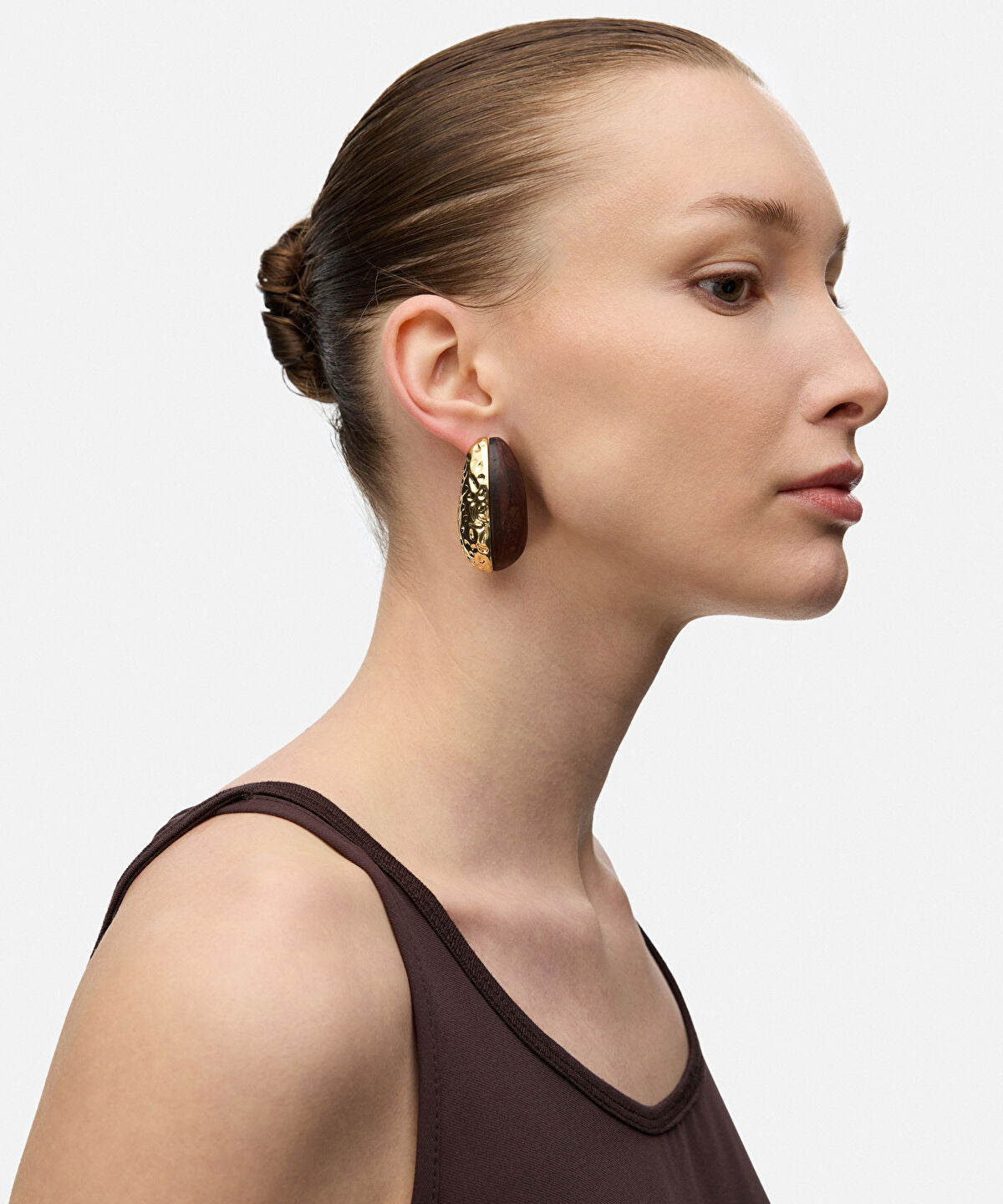 Textured Wood Element Earrings