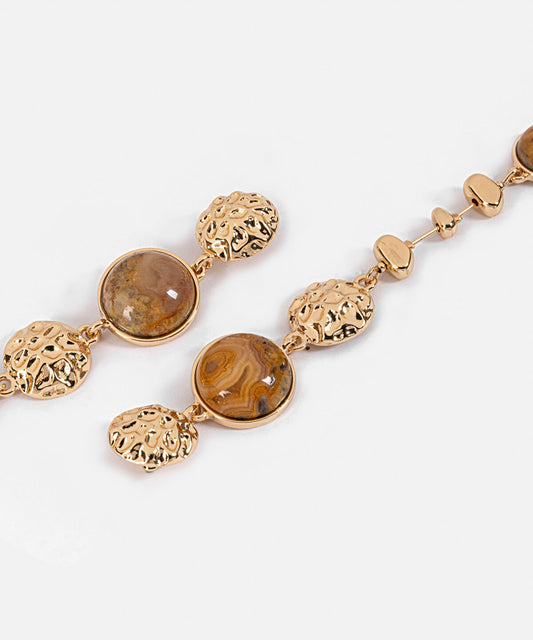 Stone Accent Dangle Earrings