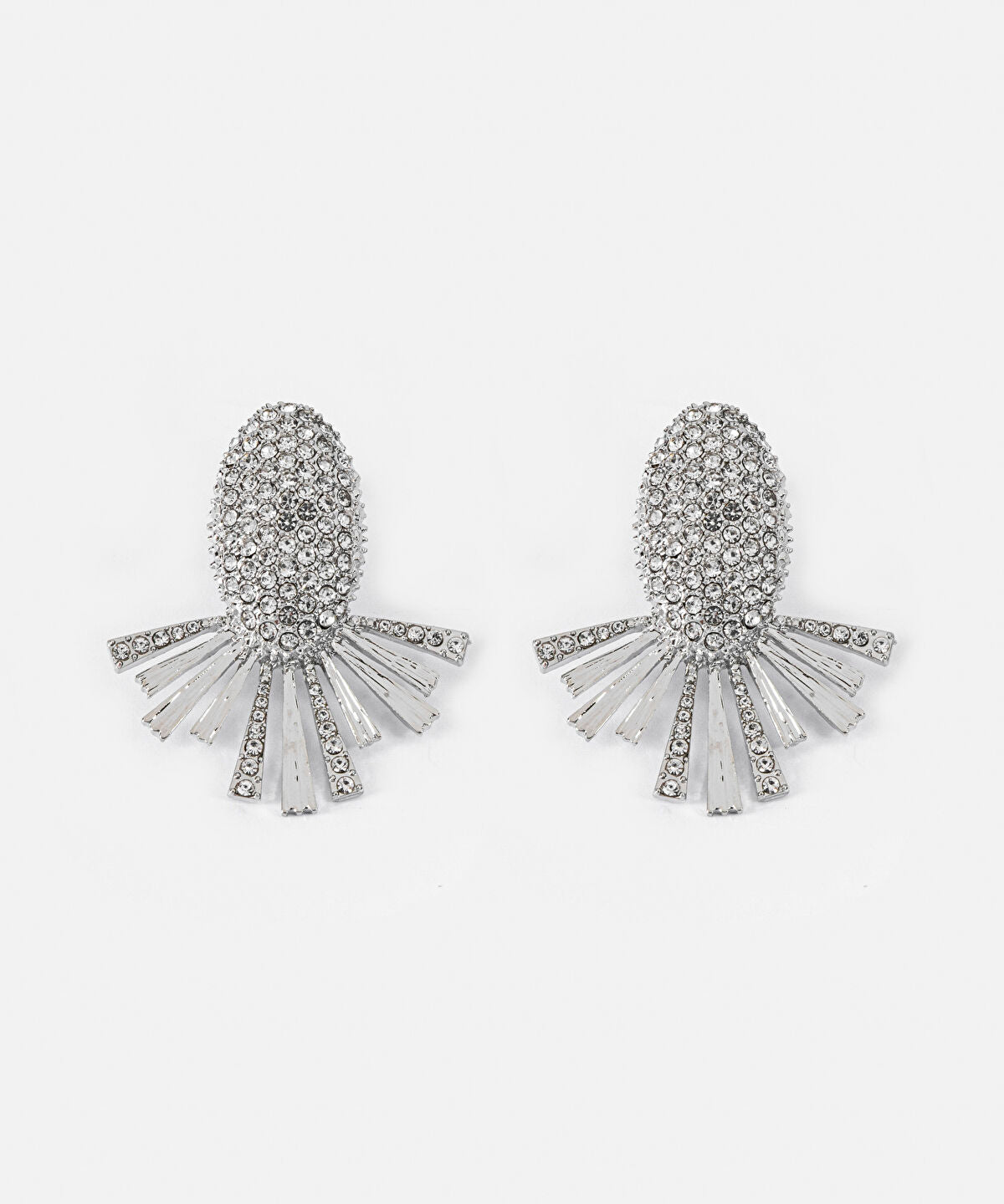 Rhinestone Metal Earrings