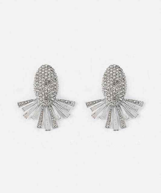 Rhinestone Metal Earrings