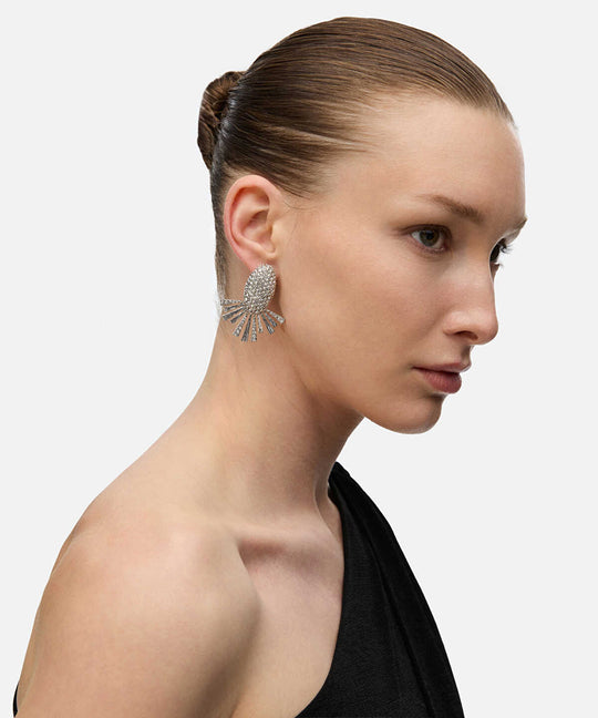 Rhinestone Metal Earrings
