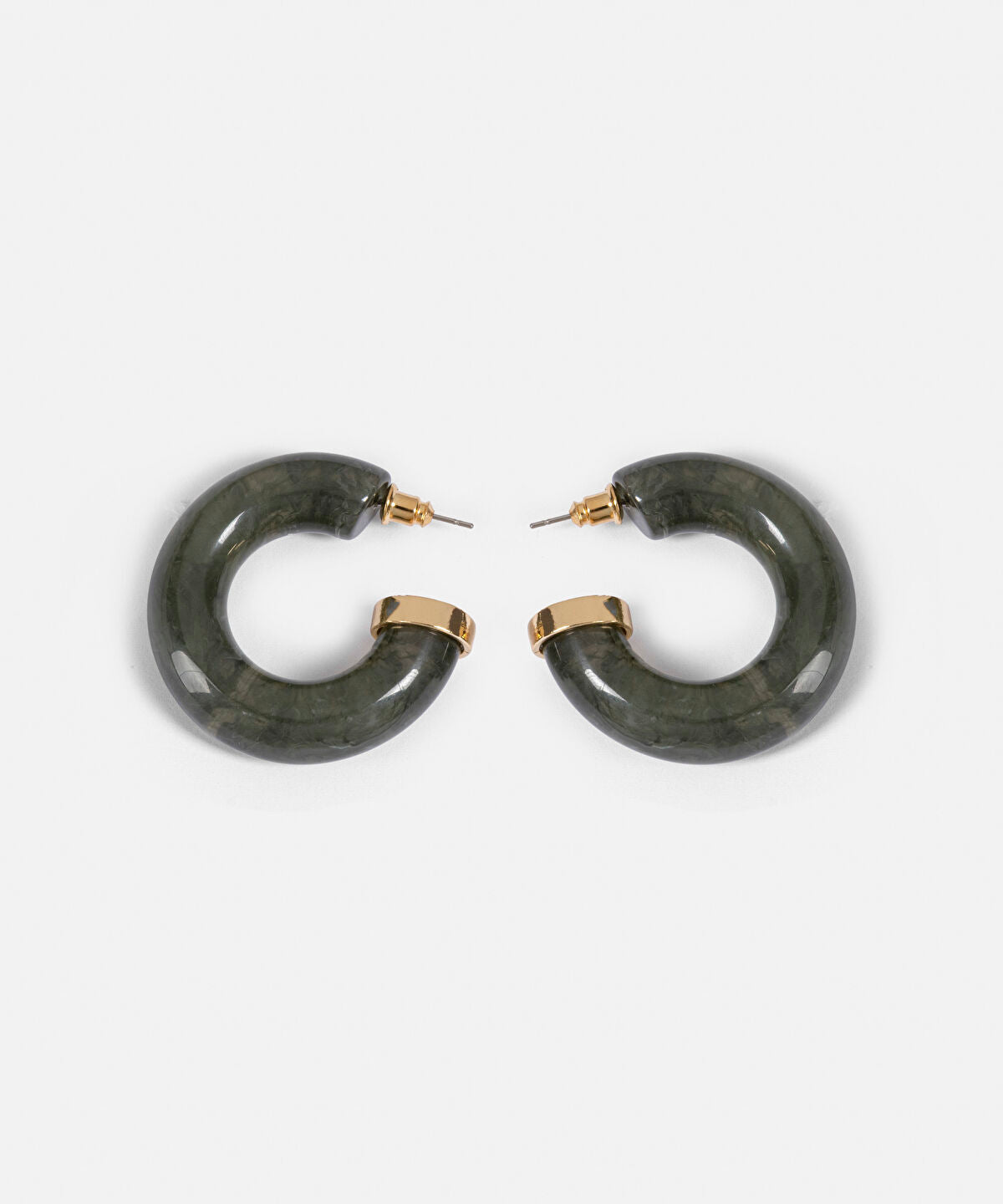 Zoomed Resin Hoop Earrings