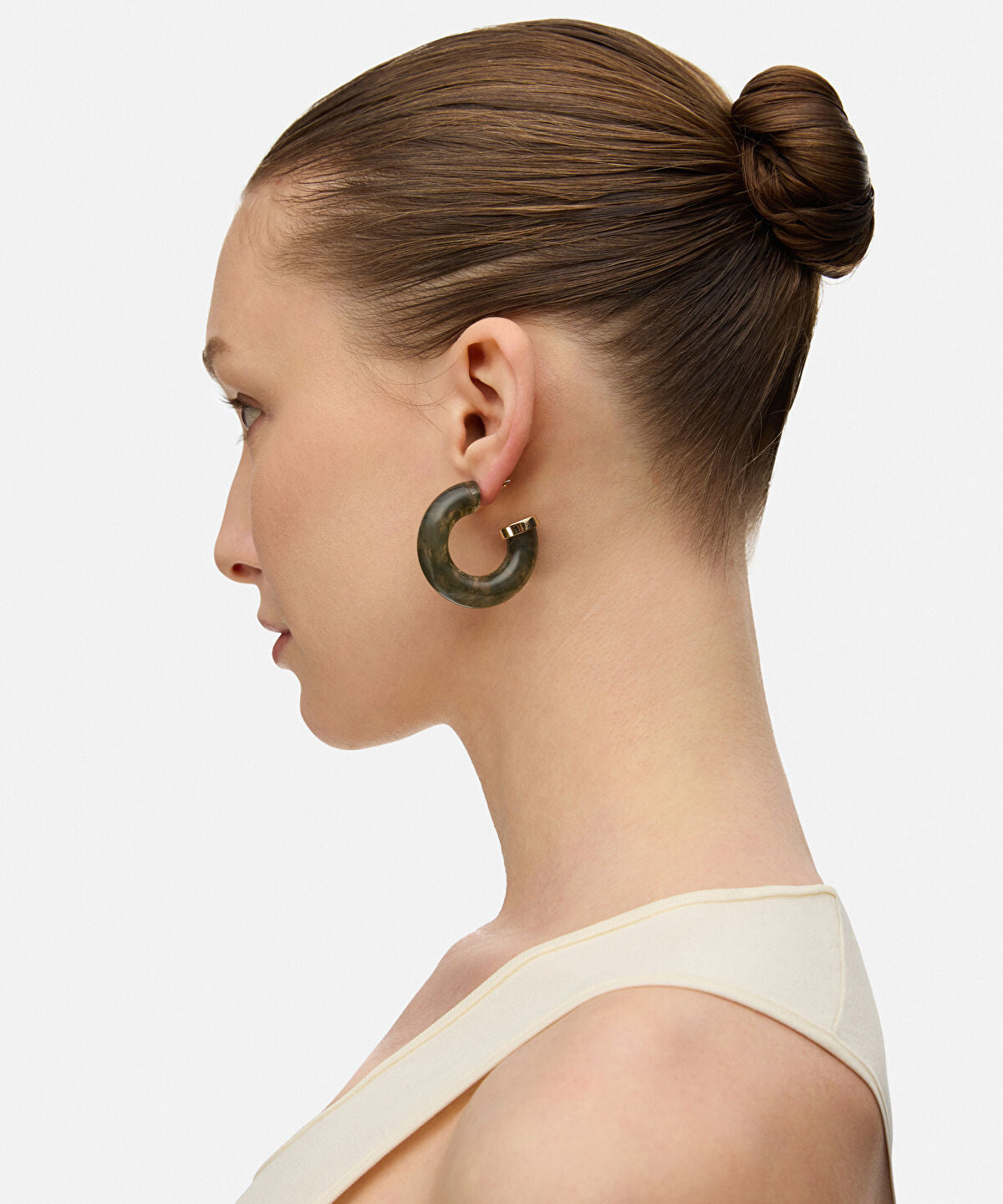 Zoomed Resin Hoop Earrings