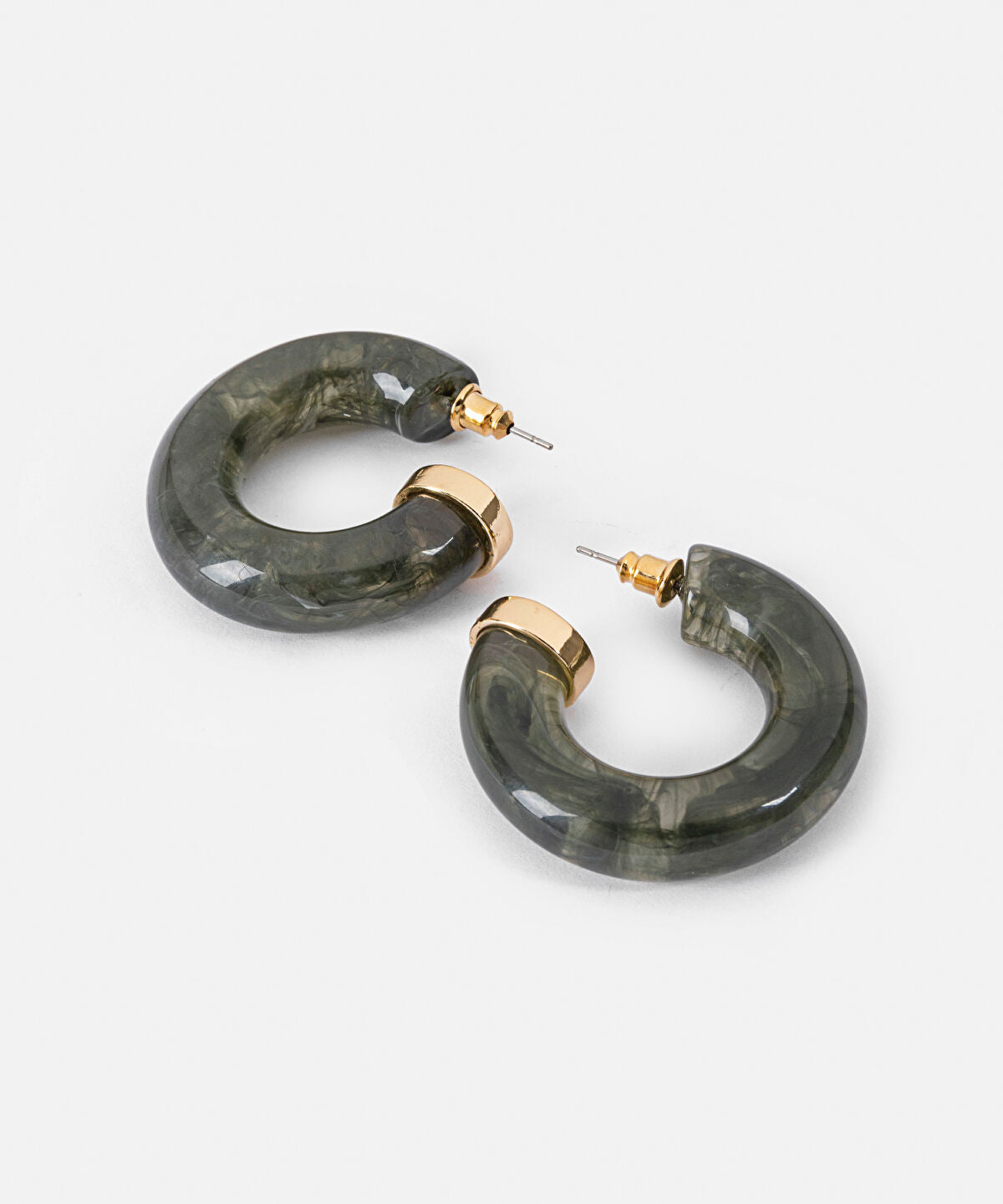 Zoomed Resin Hoop Earrings