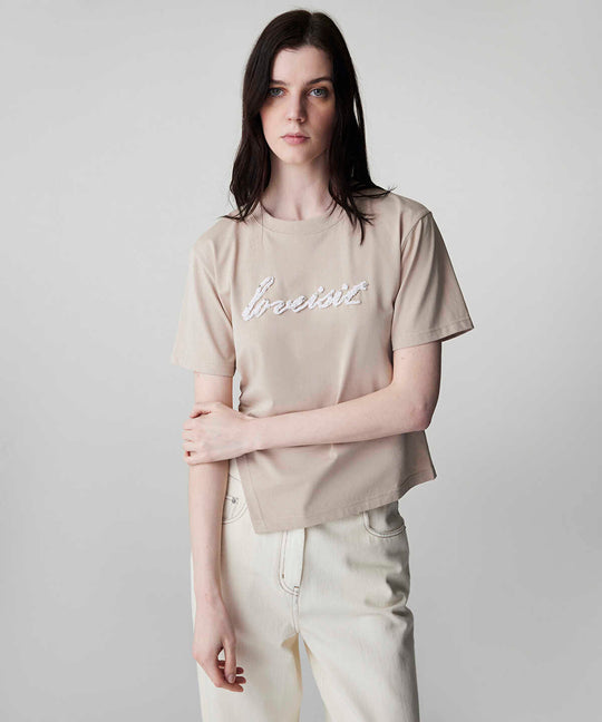 Embellished Slogan T-Shirt