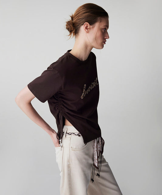 Embellished Slogan T-Shirt