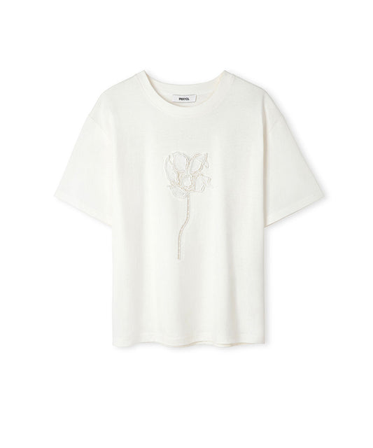 Floral Applique T-Shirt