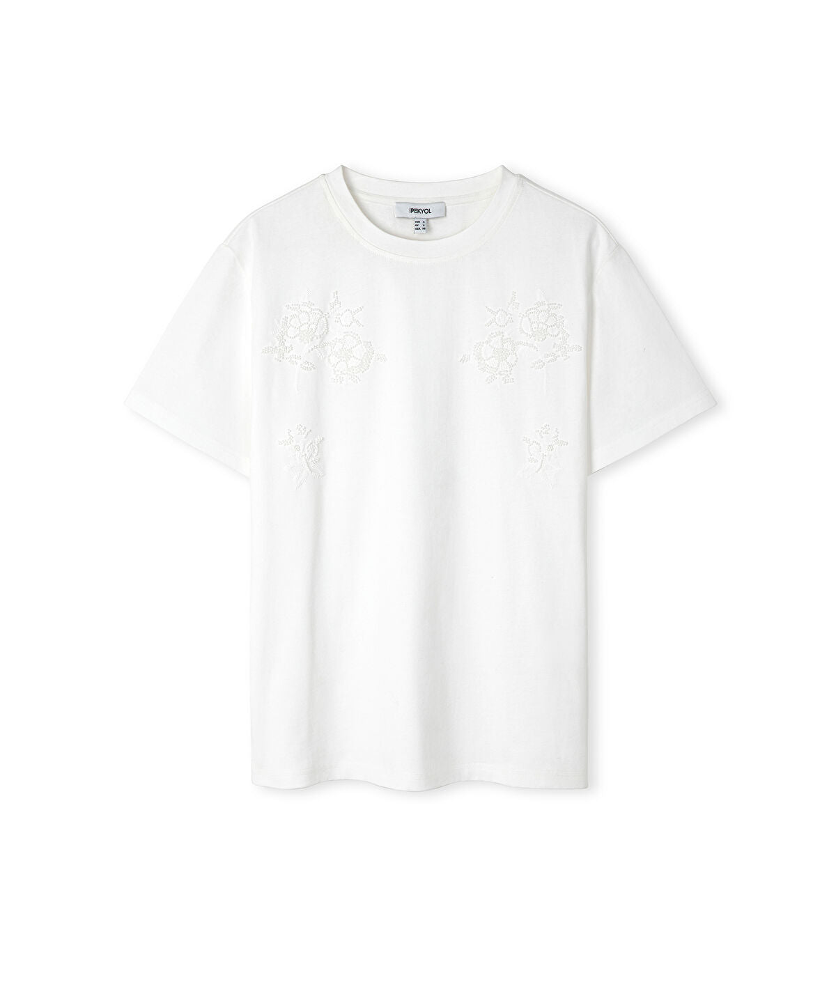 Zoomed Floral Embroidery T-Shirt
