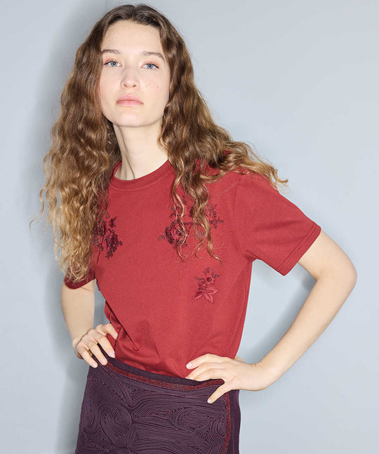 Floral Embroidery T-Shirt