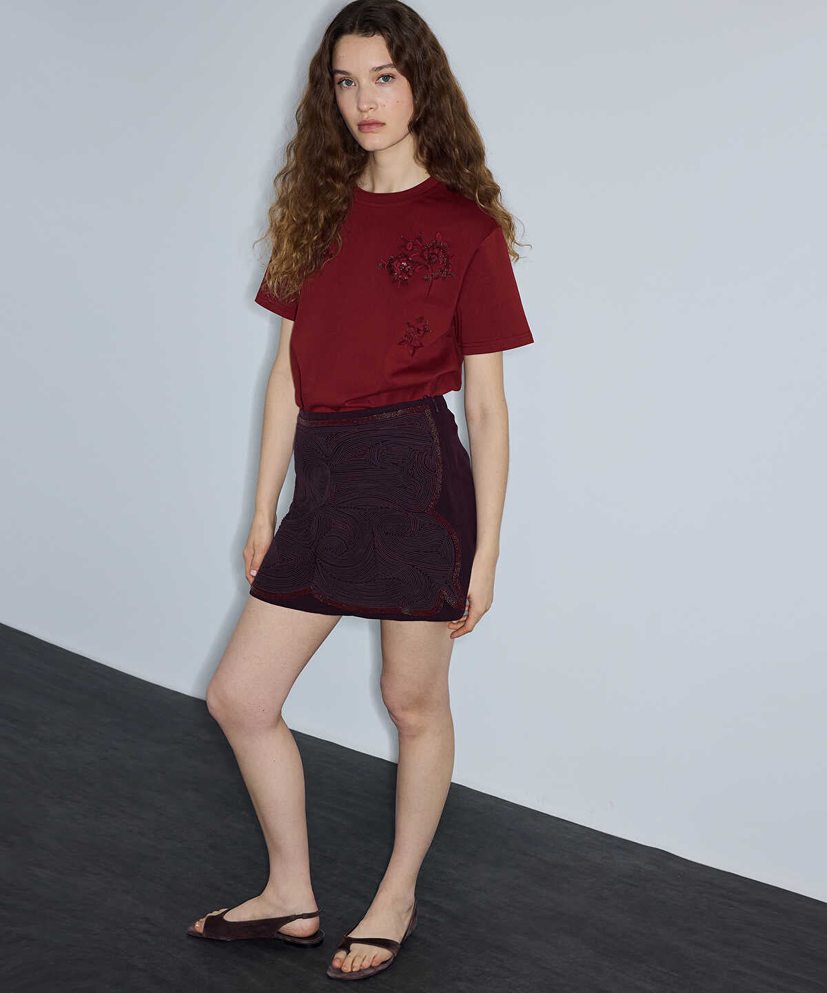 Floral Embroidery T-Shirt