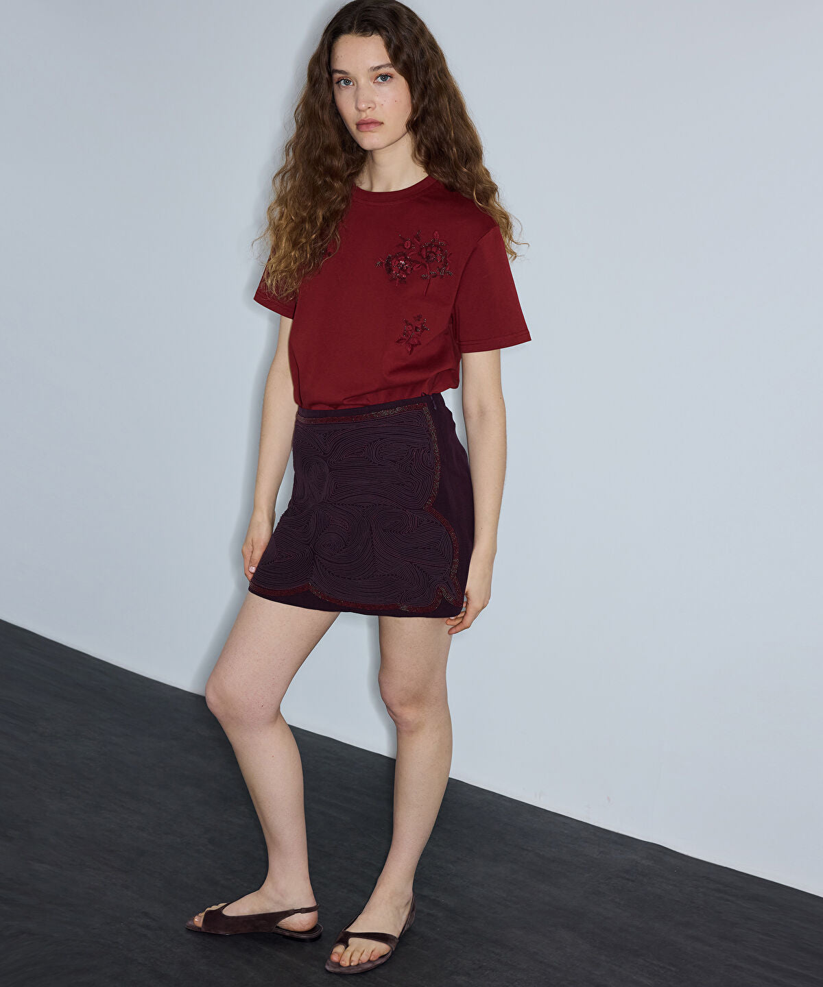 Floral Embroidery T-Shirt