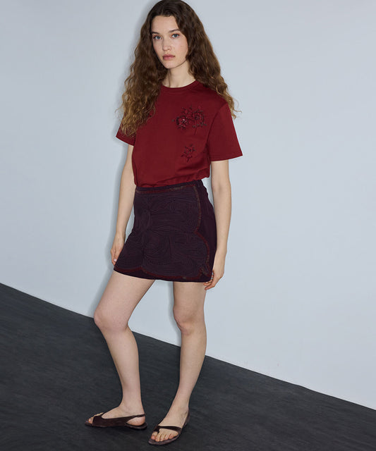 Floral Embroidery T-Shirt