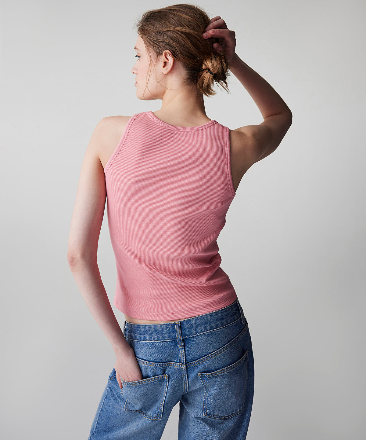 Ribbed T-Shirt with Beads