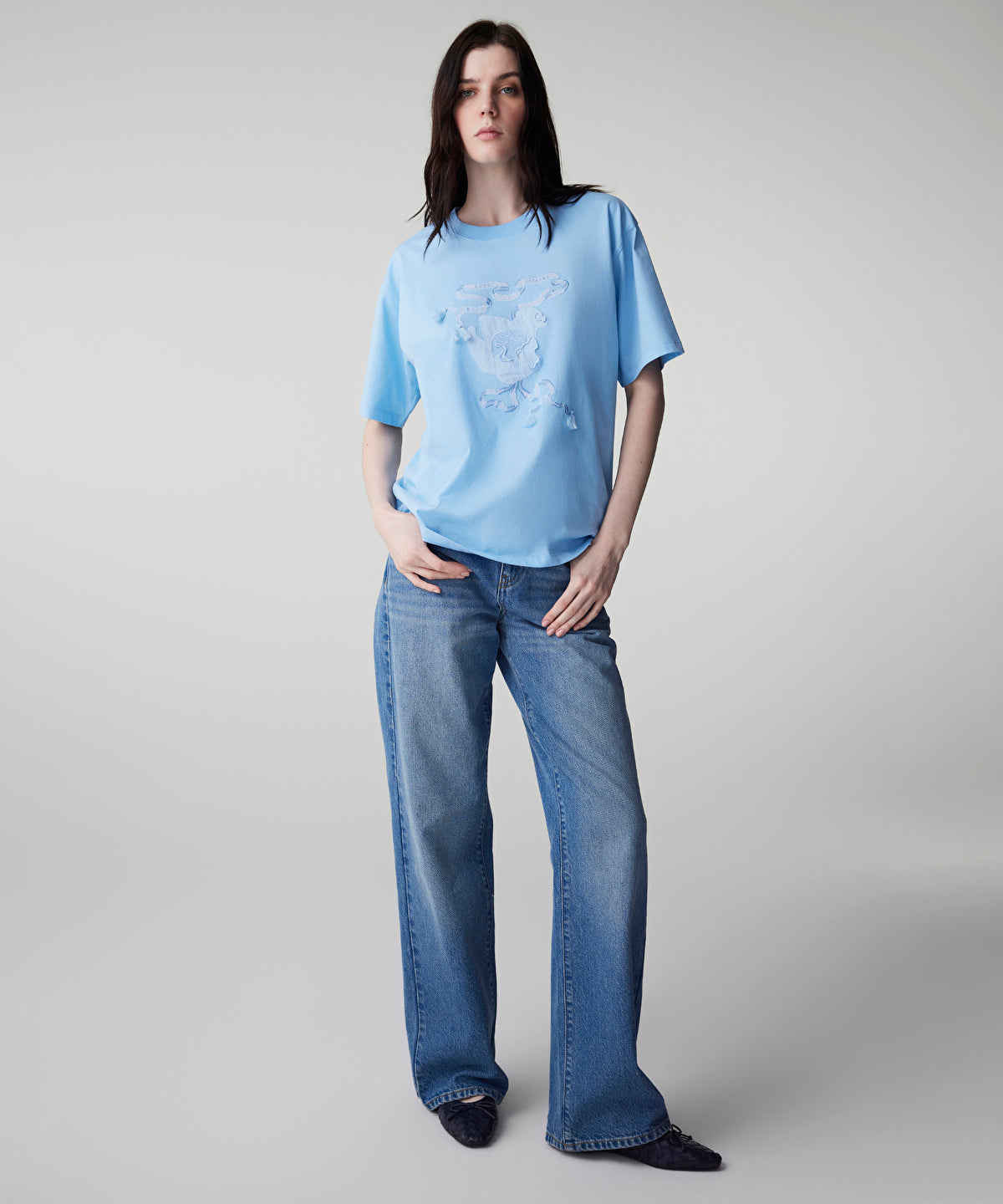 Zoomed Embroidered Fringed T-Shirt