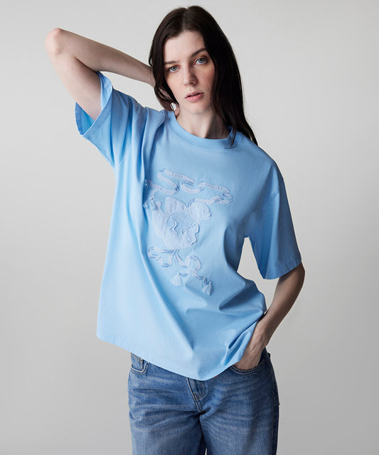 Embroidered Fringed T-Shirt